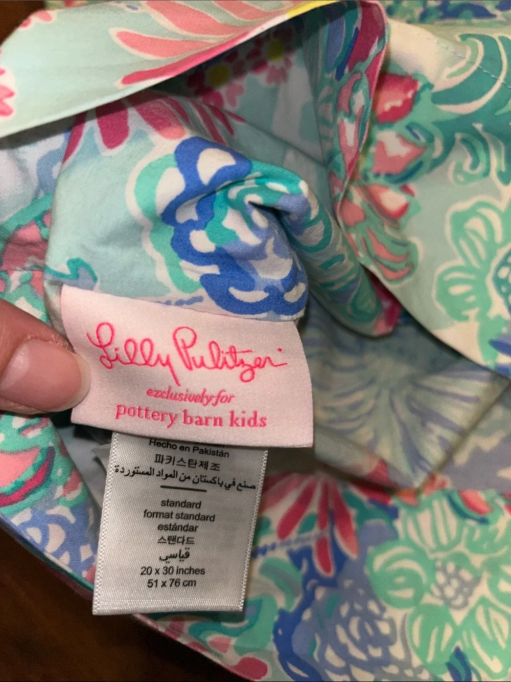 Lilly Pulitzer X Pottery Barn Kids Unicorns in Bloom Floral Standard Pillowcase